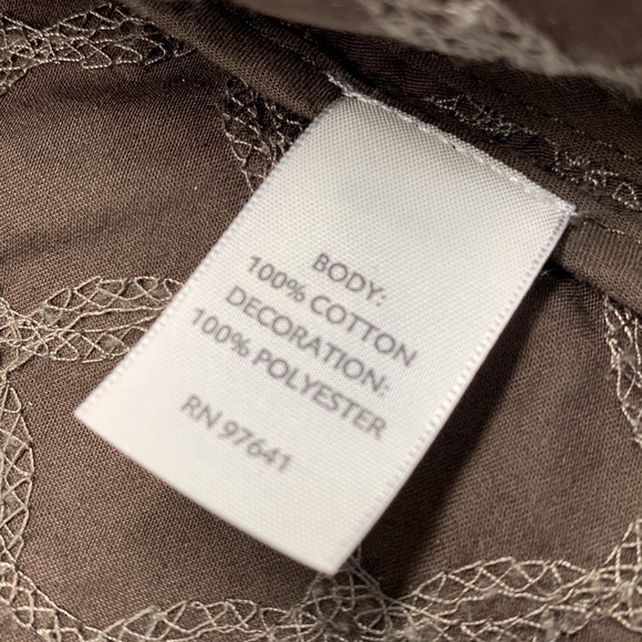 J Jill Crop Blazer Jacket Embroidered Circles 3/4 Sleeves Size Small Brown - Picture 7 of 11